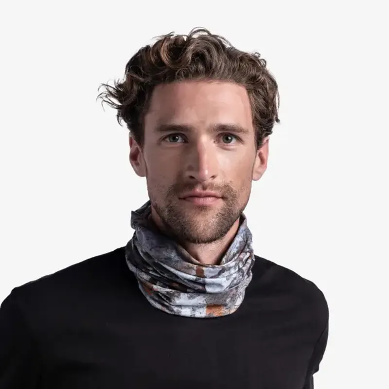 Buff Coolnet UV Insect Shield Neck Tube in Zeo Grey