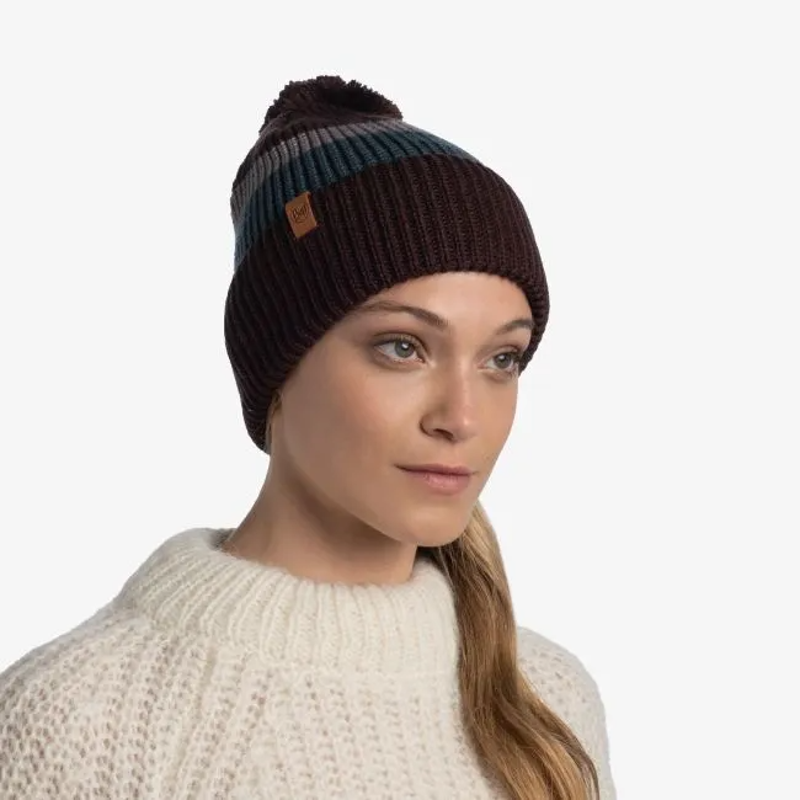 Buff Elon Knitted Hat in Maroon