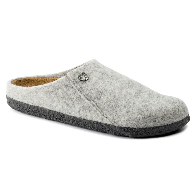 Birkenstock Zermatt Wool Felt Slipper in Light Grey