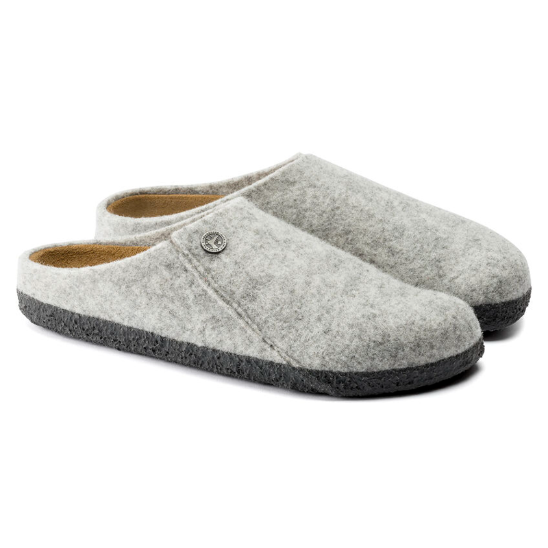 Birkenstock Zermatt Wool Felt Slipper in Light Grey-5
