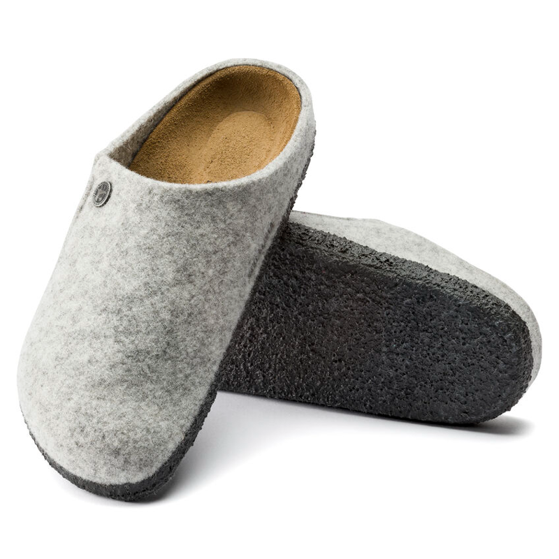 Birkenstock Zermatt Wool Felt Slipper in Light Grey-3