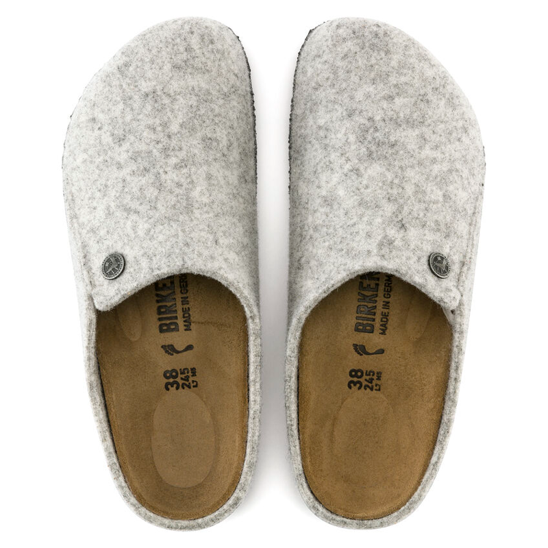 Birkenstock Zermatt Wool Felt Slipper in Light Grey-4