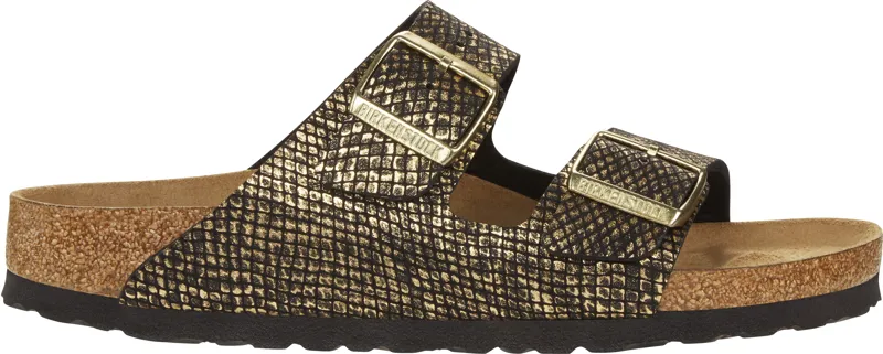 Birkenstock Arizona Micro Fibre Sandals Womens in Shiny Python Black-3