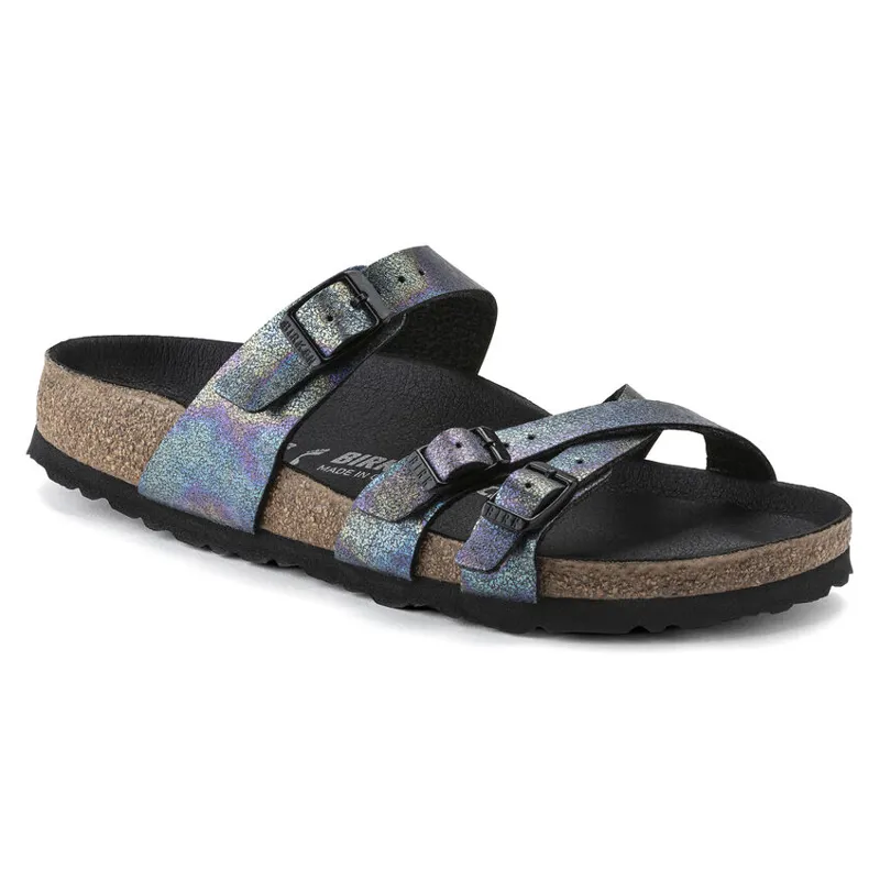 Birkenstock Franca Vegan Sandal in Iridescent Black