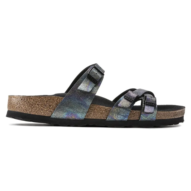 Birkenstock Franca Vegan Sandal in Iridescent Black-6