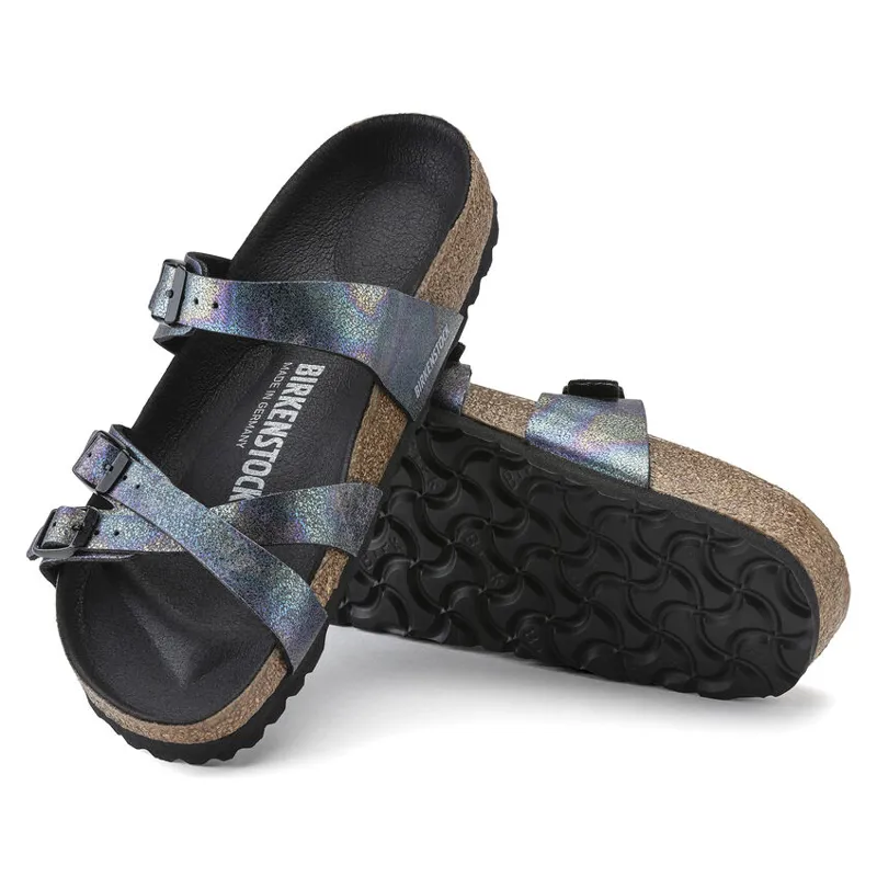 Birkenstock Franca Vegan Sandal in Iridescent Black-3
