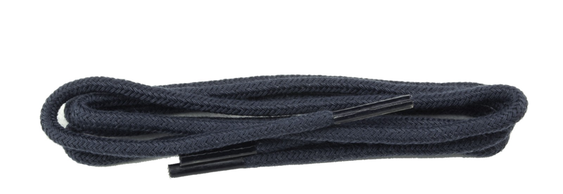 Shoe String Fine Round Laces 120cm in Navy Waxed