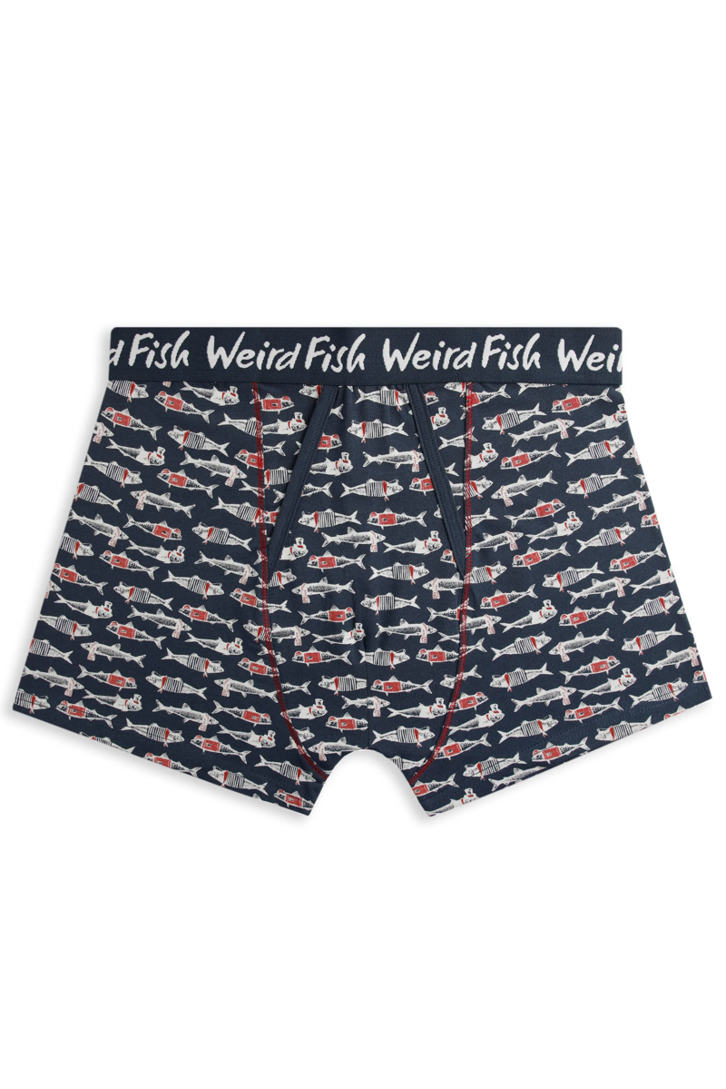 Weirdfish Ashridge Boxers Mens in Grey Marl -2