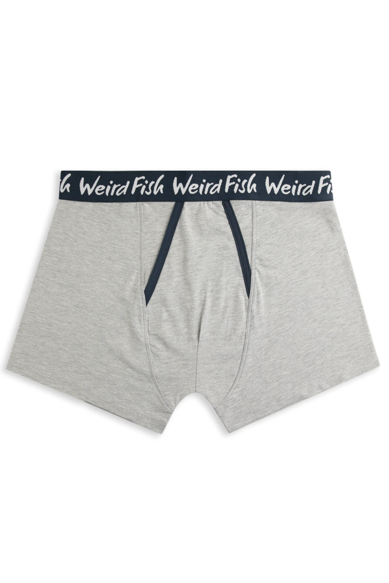 Weirdfish Ashridge Boxers Mens in Grey Marl -1
