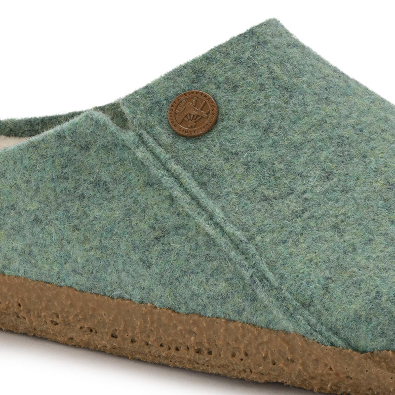 Birkenstock Zermatt Shearling Wool Felt Slippers in Beryl-6