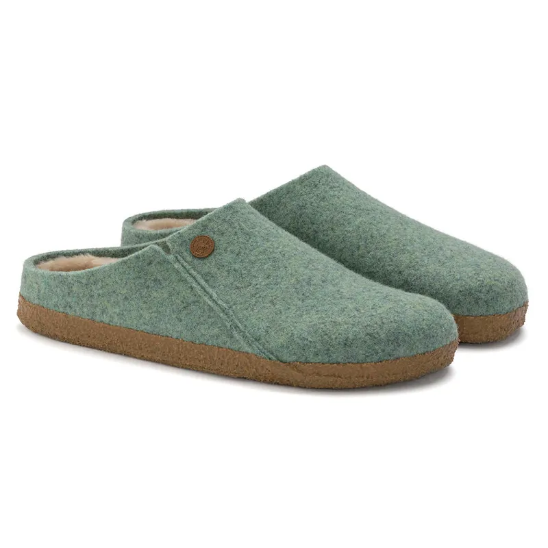 Birkenstock Zermatt Shearling Wool Felt Slippers in Beryl-4