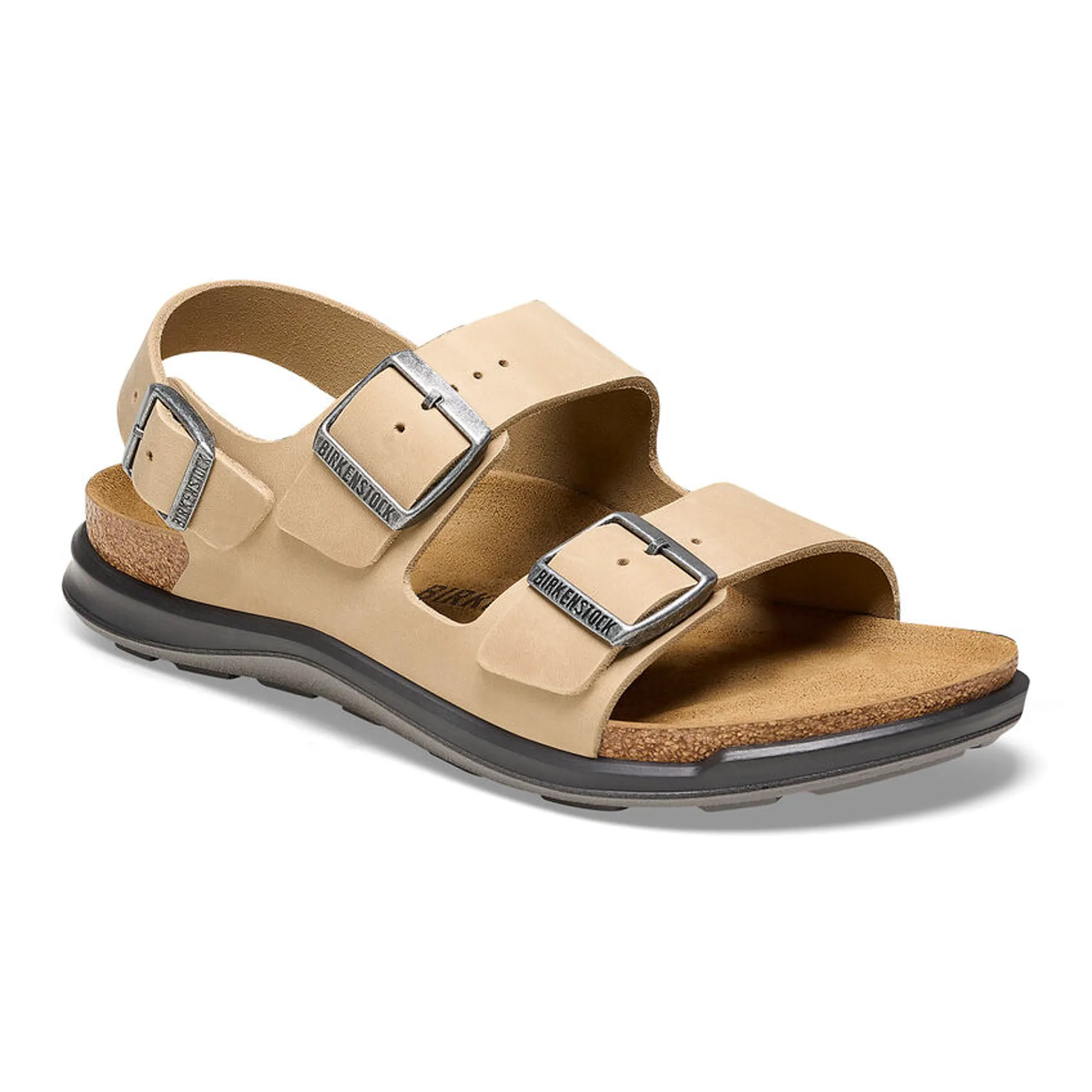 birkenstock milano tobacco - Big Buckle brown latex footbed Birkenstock Women's Milano Crosstown tobacco