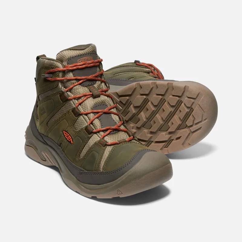 Keen Circadia WP Mid Mens in Dark Olive/Potters Clay 