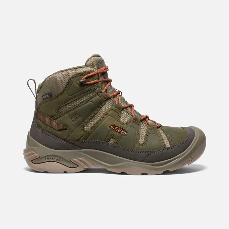 Keen Circadia WP Mid Mens in Dark Olive/Potters Clay -2