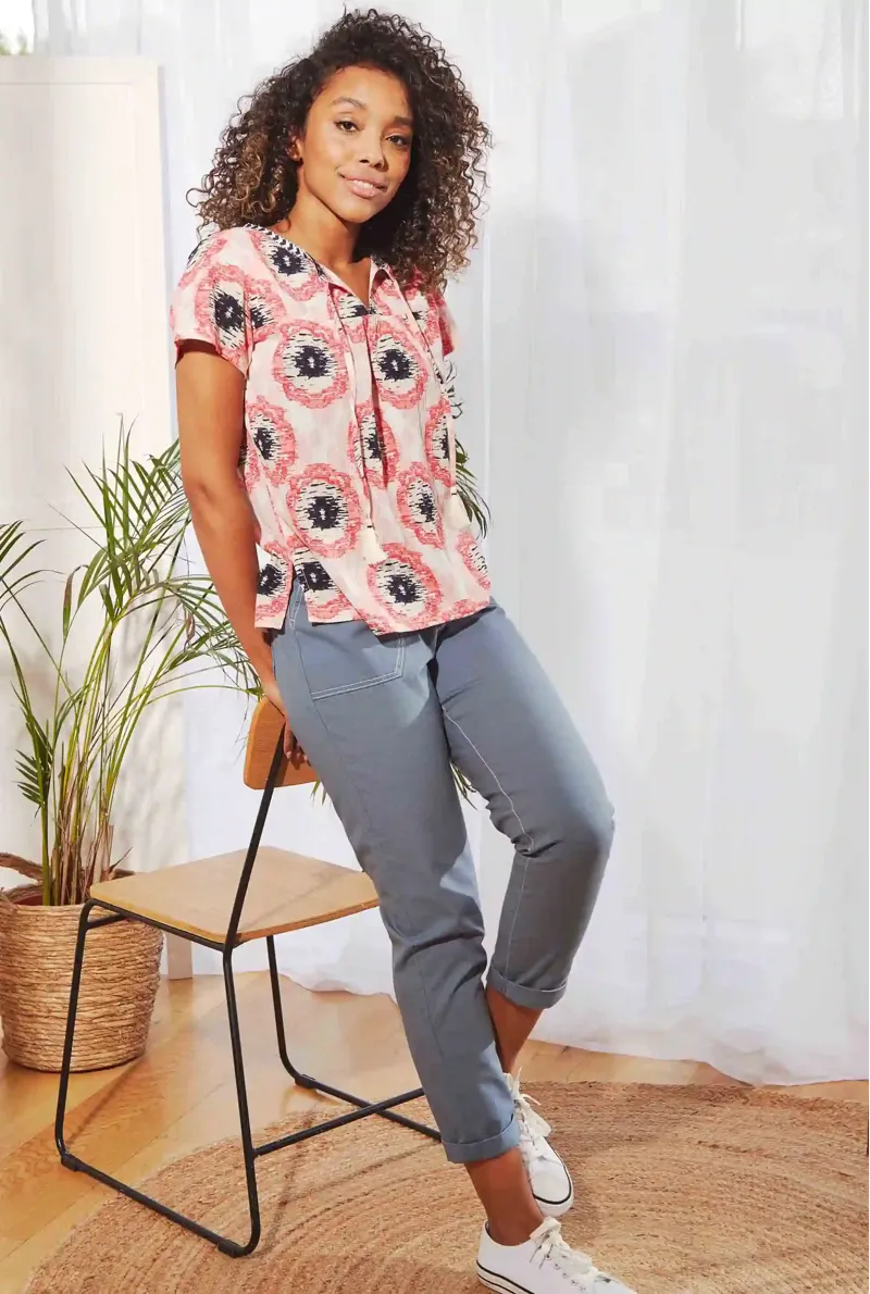 Weirdfish Malorri Trousers in China Blue