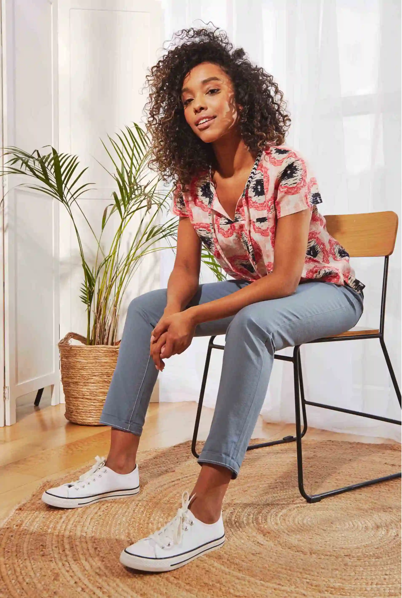 Weirdfish Malorri Trousers in China Blue-2