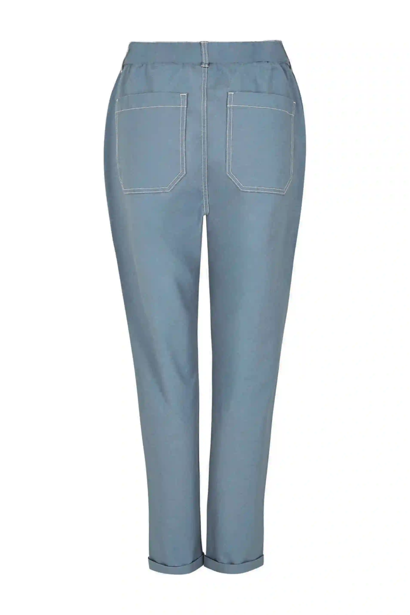 Weirdfish Malorri Trousers in China Blue-4