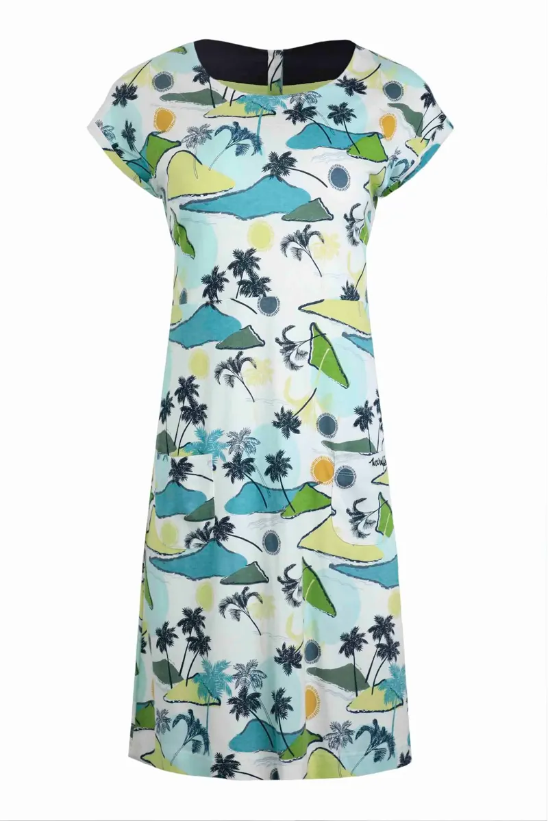 Weirdfish Tallahassee Dress Womens in Kiwi