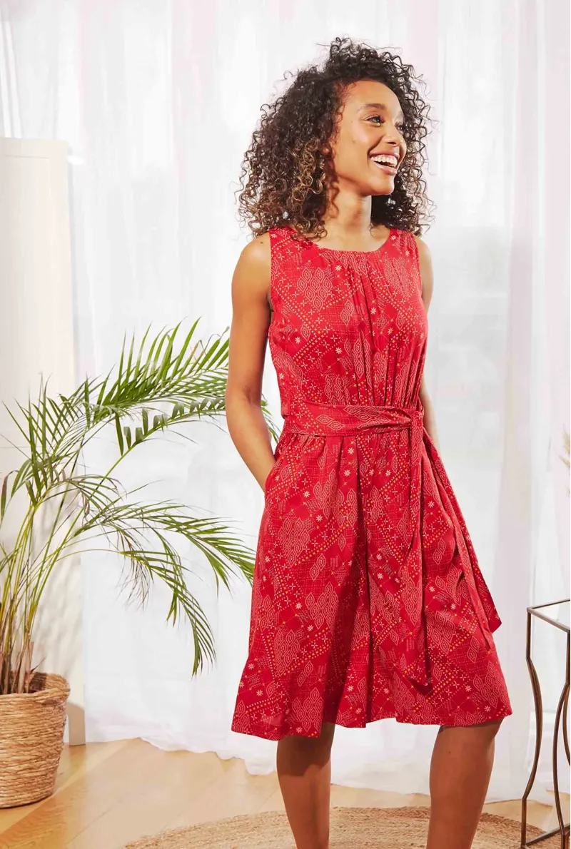 Weirdfish Nalani Jumpsuit Womens in Chilli Red