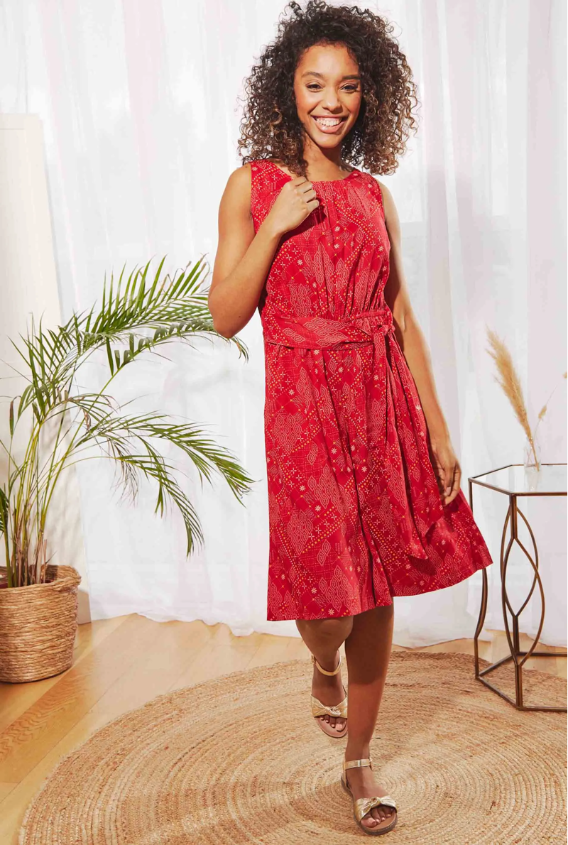 Weirdfish Nalani Jumpsuit Womens in Chilli Red-4