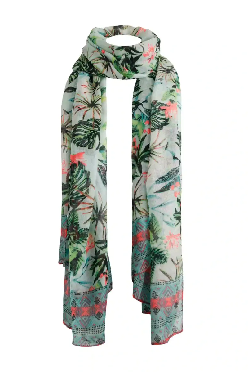 Weirdfish Kiera Scarf in Aqua Blue