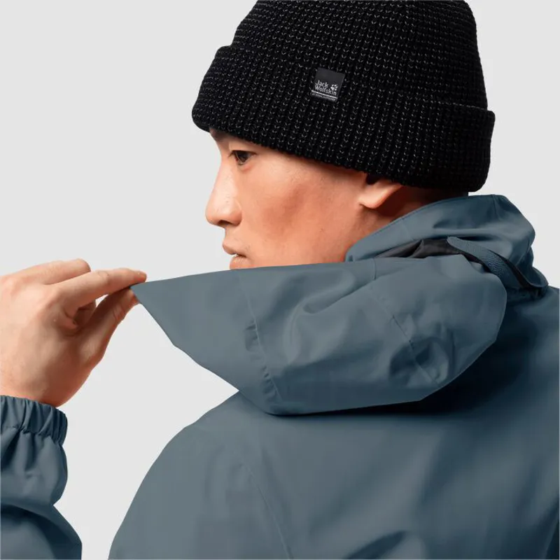 Jack Wolfskin Stormy Point Jacket Mens in Storm Grey-2