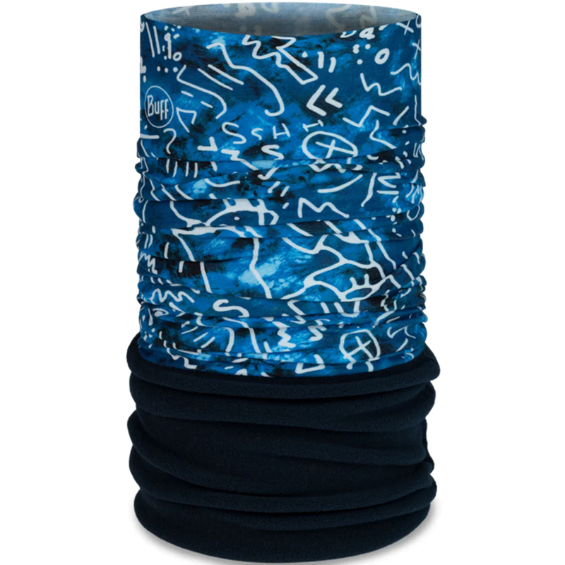 Buff Polar Neck Tube Kids in Tivat Blue