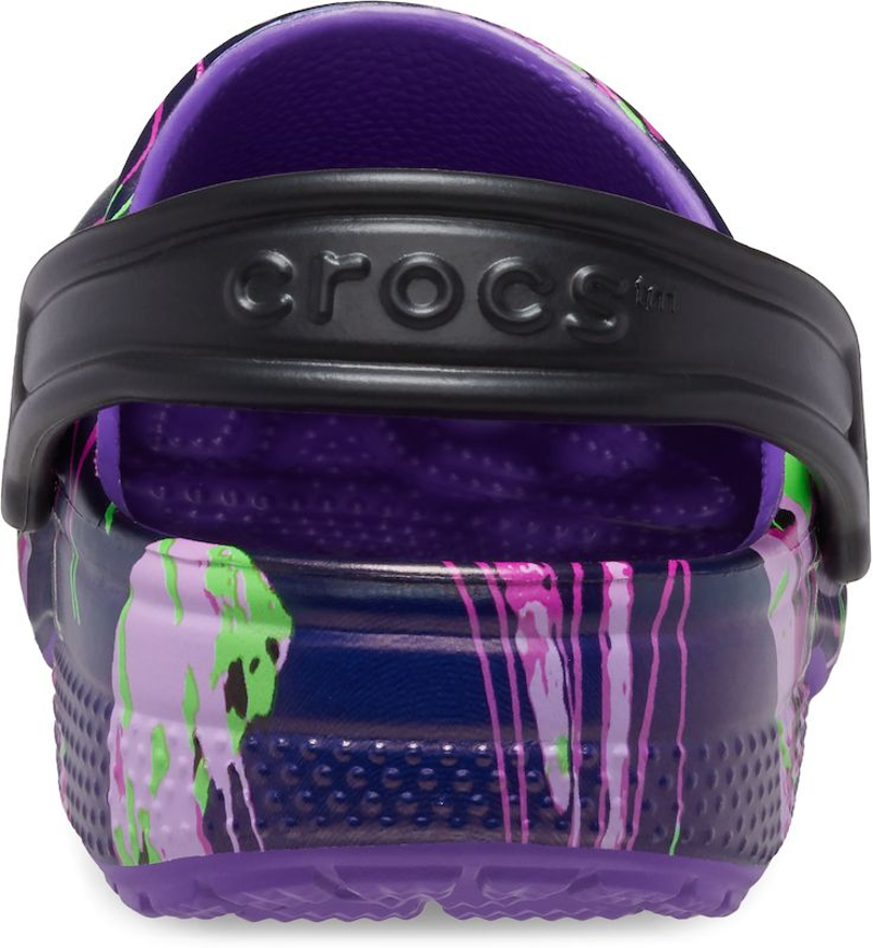 Crocs Classic Meta Scape Clog Kids in Neon Purple/Multi-1