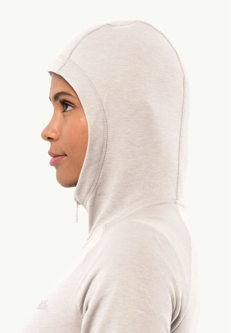 Jack Wolfskin Waldsee Hooded Jacket Womens in Sea Shell-3