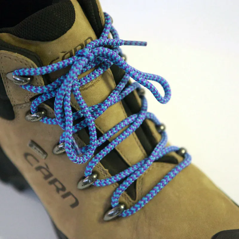 Shoe String Laces 150cm in Aqua/Purple Dog Tooth-1