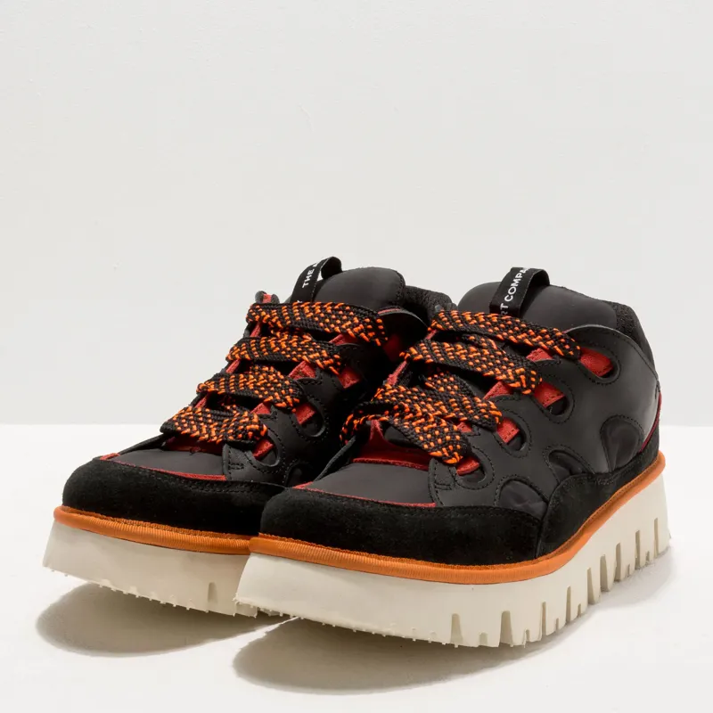 Art Company 1801 Trento Womens Trainers in Black/Orange-2