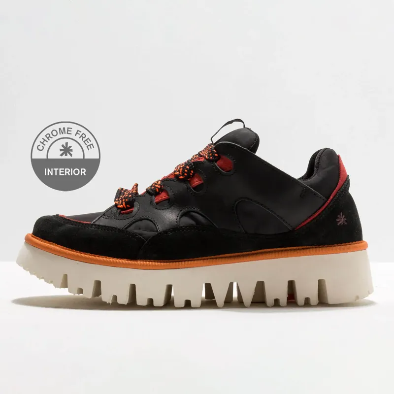 Art Company 1801 Trento Womens Trainers in Black/Orange-3
