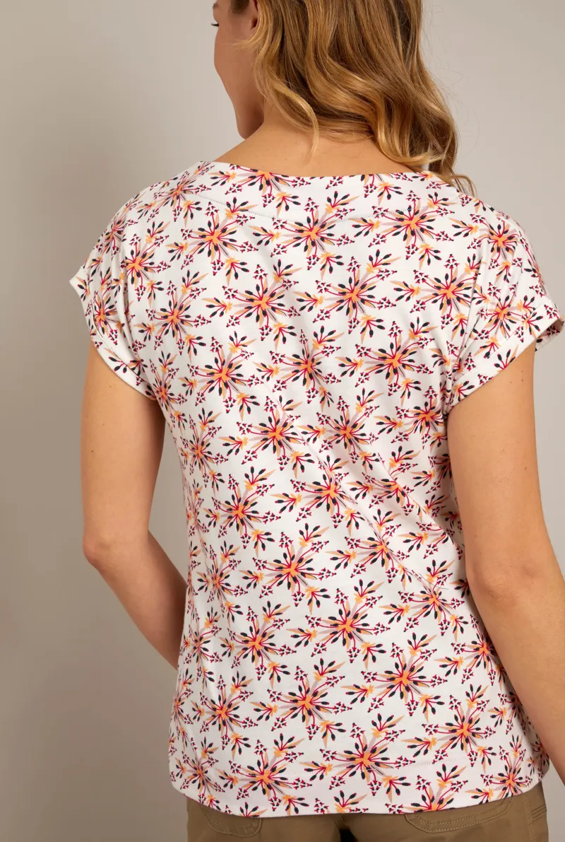 Weird Fish Paw Paw Organic Printed Jersey Tee Womens in  Light Cream-2