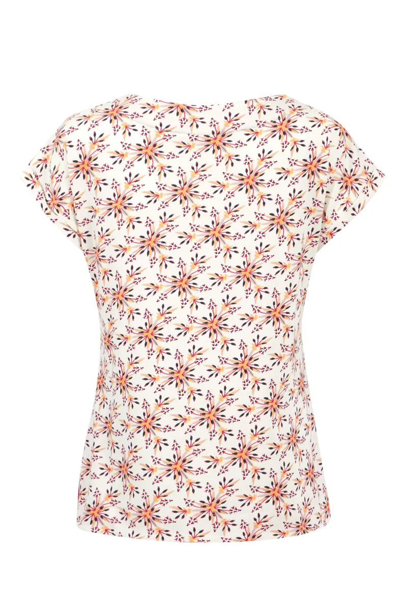 Weird Fish Paw Paw Organic Printed Jersey Tee Womens in  Light Cream-4