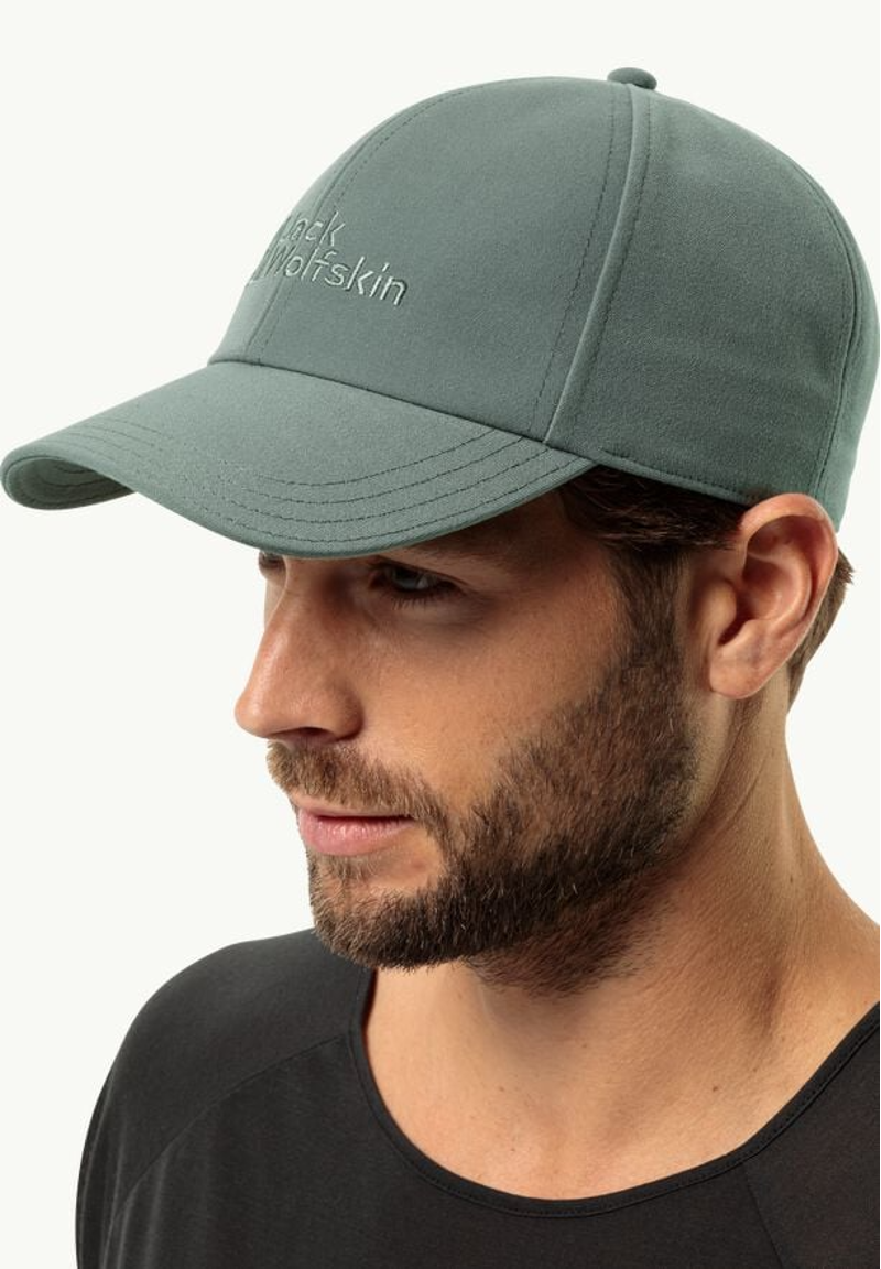 Jack Wolfskin Baseball Cap in Hedge Green-1