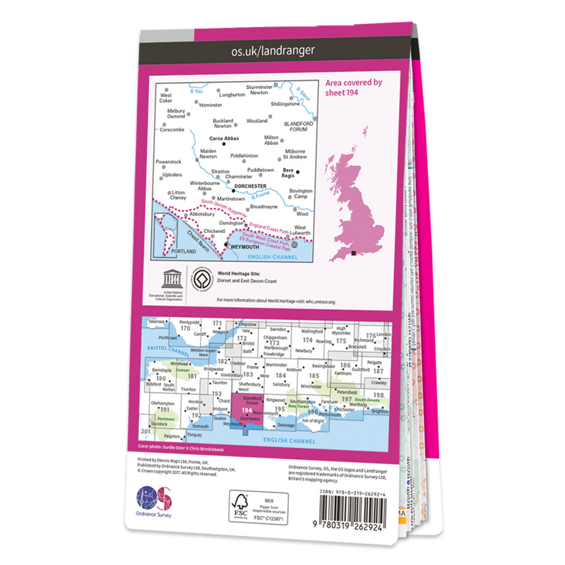 Ordnance Survey Dorchester and Weymouth Landranger Map-1