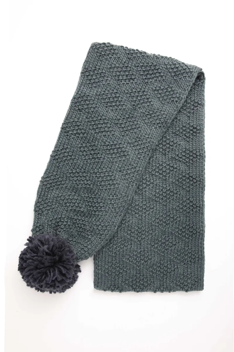 Weirdfish Luana Scarf in Navy -3