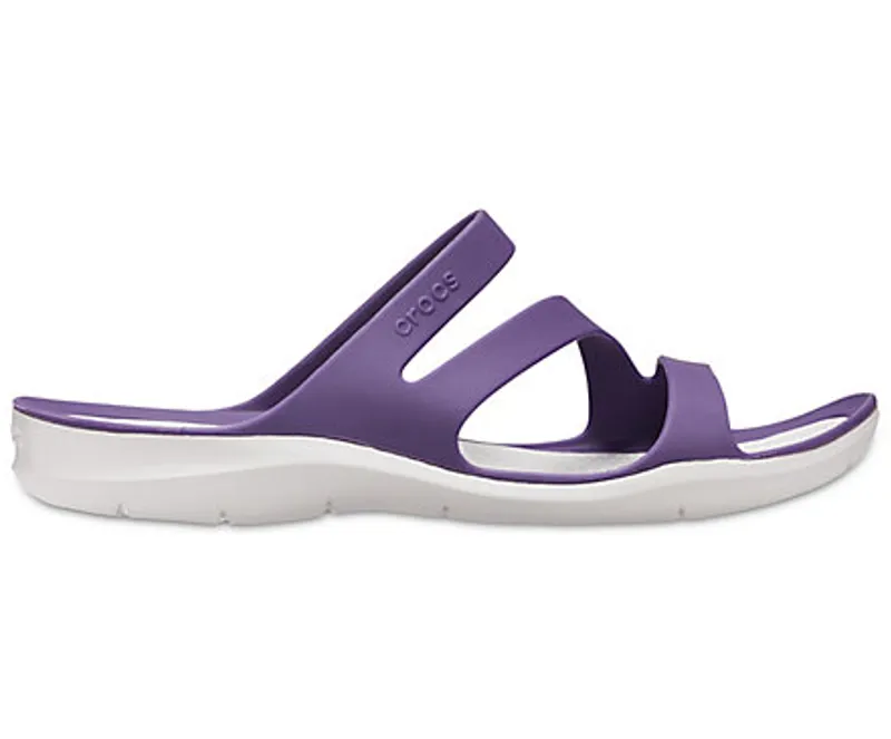 Crocs Swiftwater Sandal Womens in Mulberry and Pearl White -1