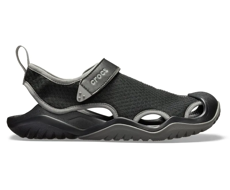 Crocs Swiftwater Mesh Deck Sandal Mens in Black-1