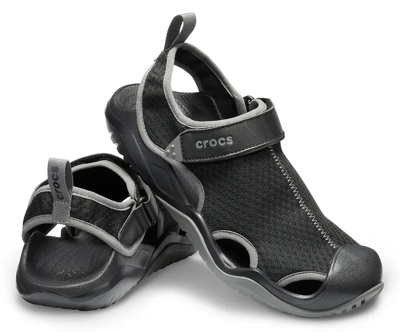 Crocs Swiftwater Mesh Deck Sandal Mens in Black-2