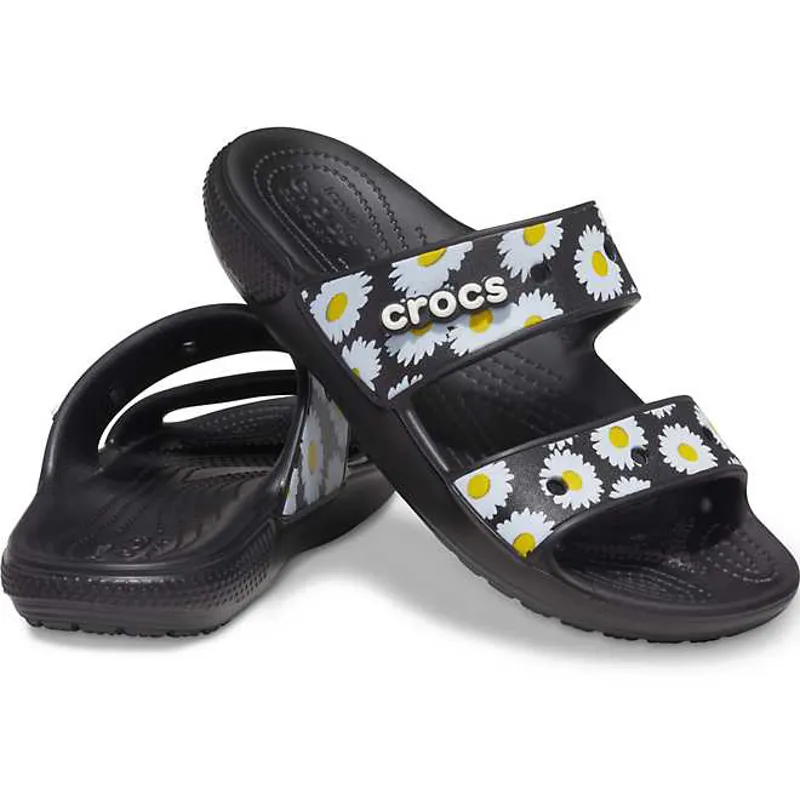 Crocs Classic Vacay Vibes Sandal Black daisy-1