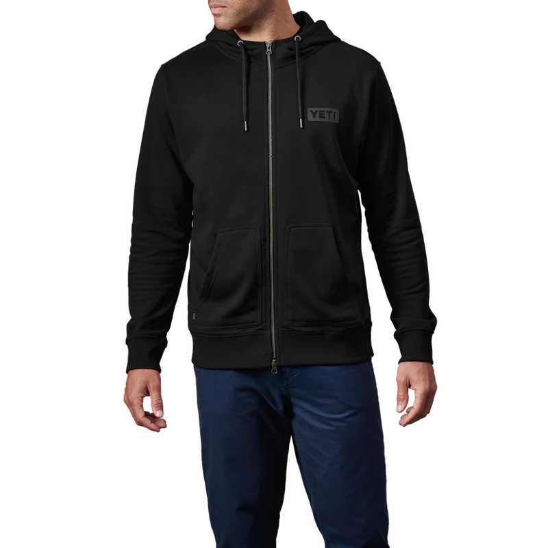 Yeti Brushed Fleece Hoodie Mens in Black-1