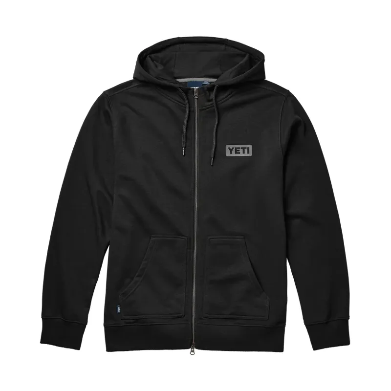 Yeti Brushed Fleece Hoodie Mens in Black