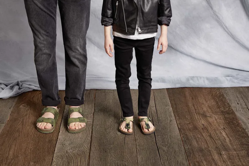 Birkenstock Arizona Birko-Flor Sandals Mens in Desert Soil Camo Green-1