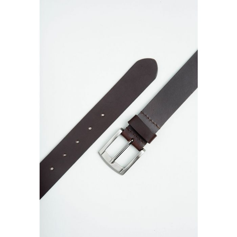 Charles Smith 35mm Harness Leather Belt in Dark Brown-1