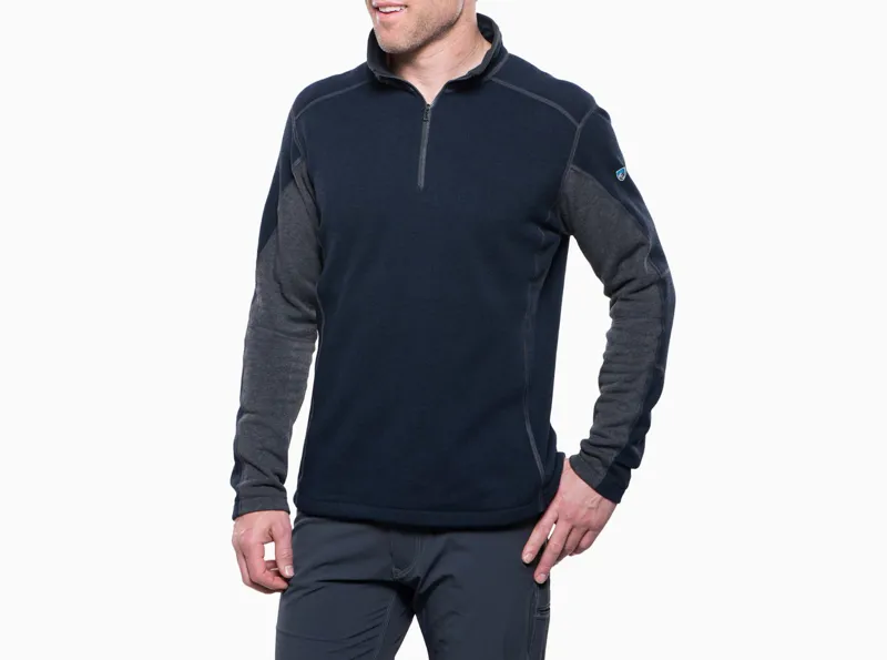 Kuhl Revel 1/4 zip Sweater Mens in Mutiny Blue/Steel-2
