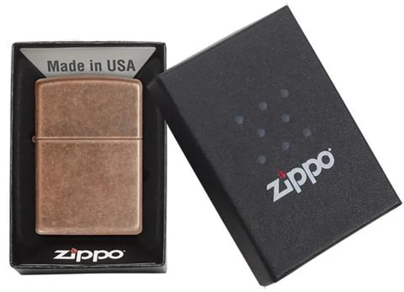 Zippo Antique copper Lighter-2