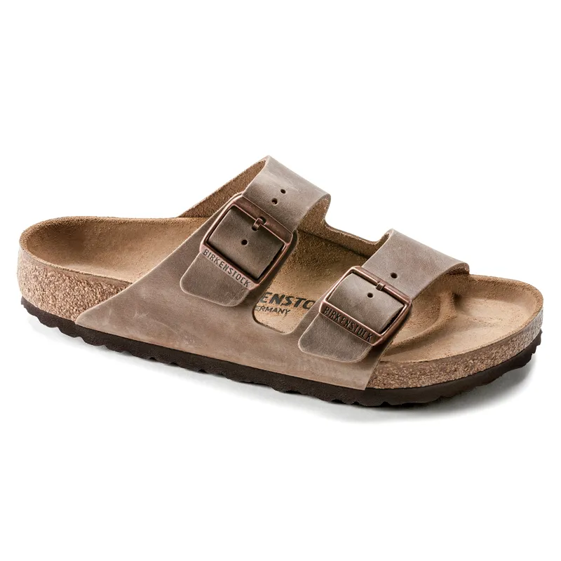 Birkenstock Arizona Oiled Leather Sandal in Tabacco Brown