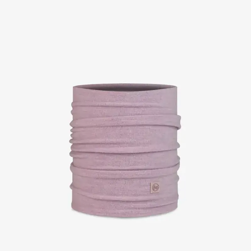 Buff Merino Fleece Neck Tube in Solid Lilac Sand