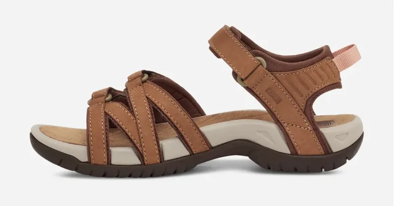 Teva Tirra Leather Sandals Womens In Honey Brown-5